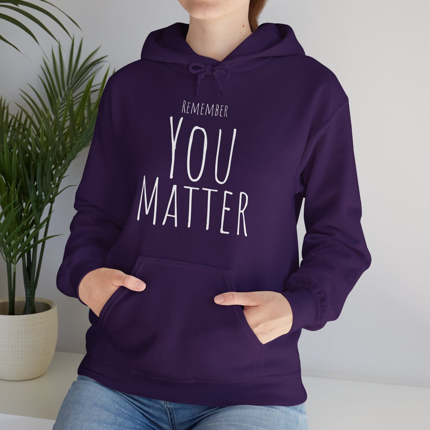 Remember YOU Matter Unisex Heavy Blend™ Hooded Sweatshirt WHT