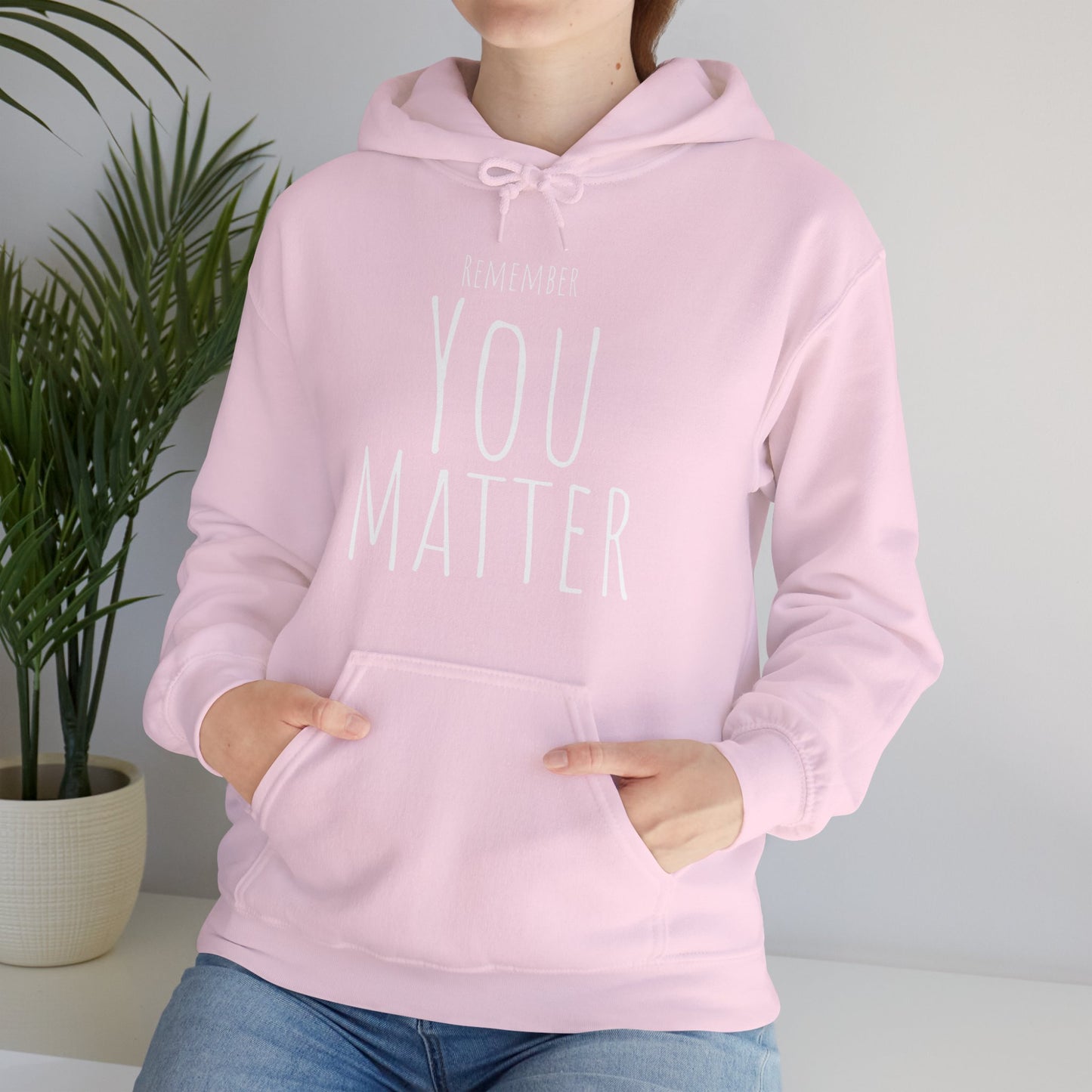 Remember YOU Matter Unisex Heavy Blend™ Hooded Sweatshirt WHT