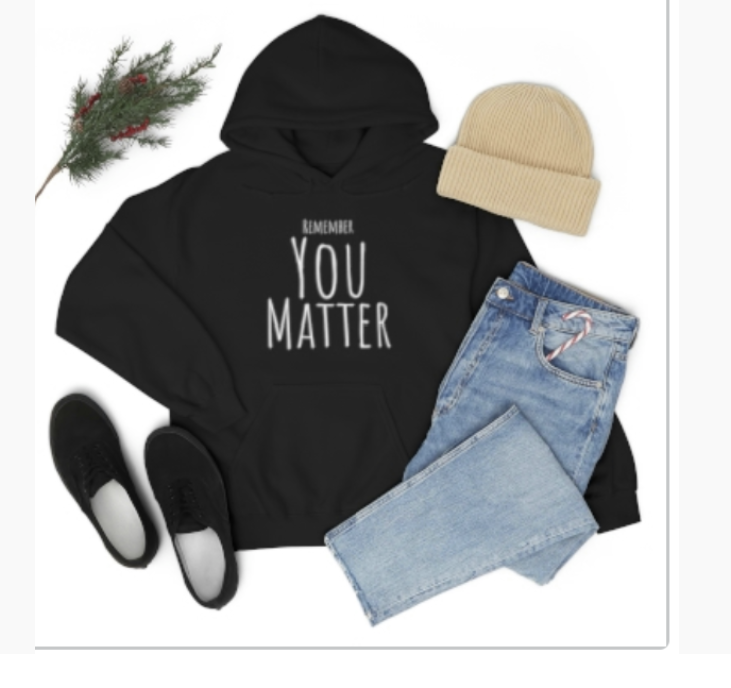 Remember YOU Matter Unisex Heavy Blend™ Hooded Sweatshirt WHT