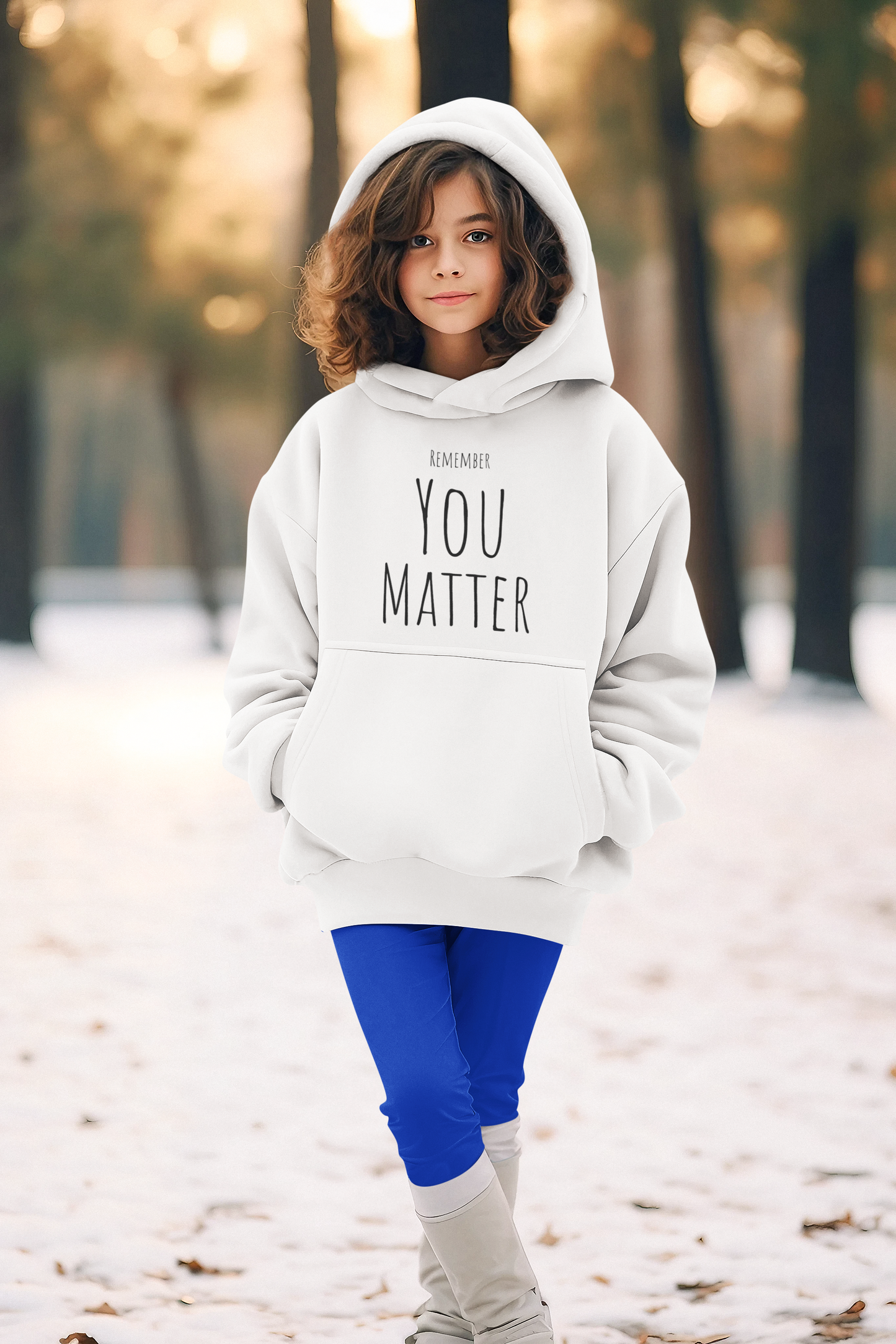 Remember You Matter Kids Hoodie  BLK